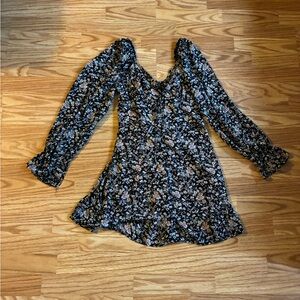 Dress Forum Black and Brown Textured Fabric Top
